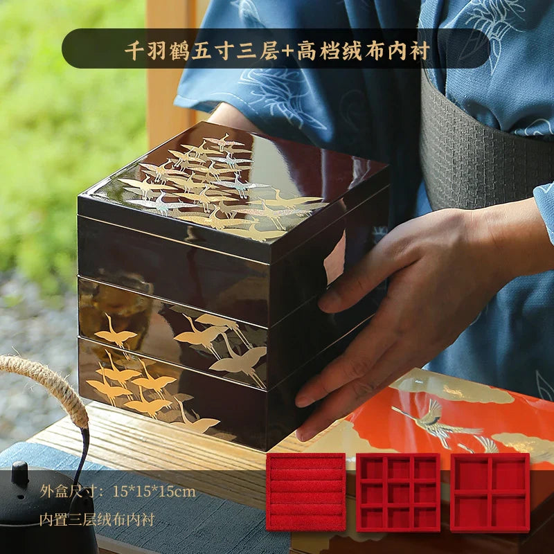 Japanese Yamanaka Lacquerware Jewelry Box – Small Bracelet & Ring Storage