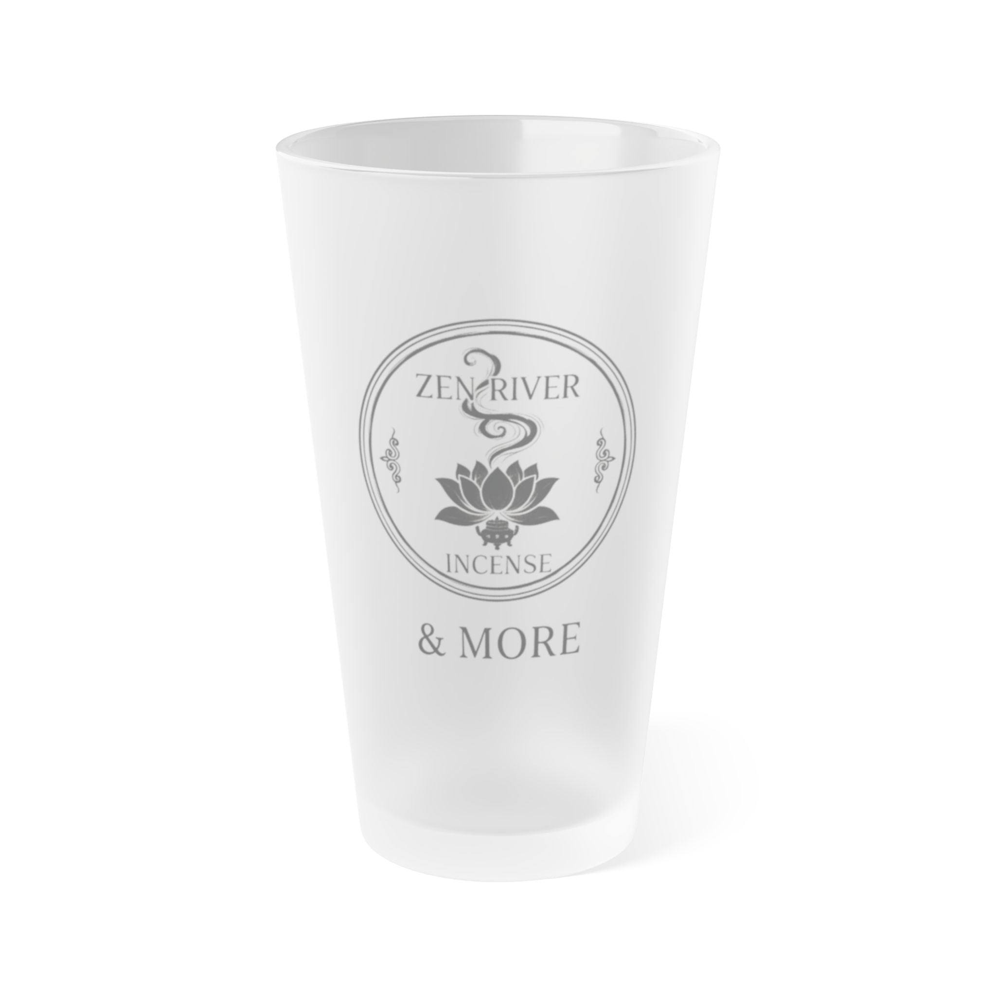 Frosted 16oz Pint Glass —ZRI Logo