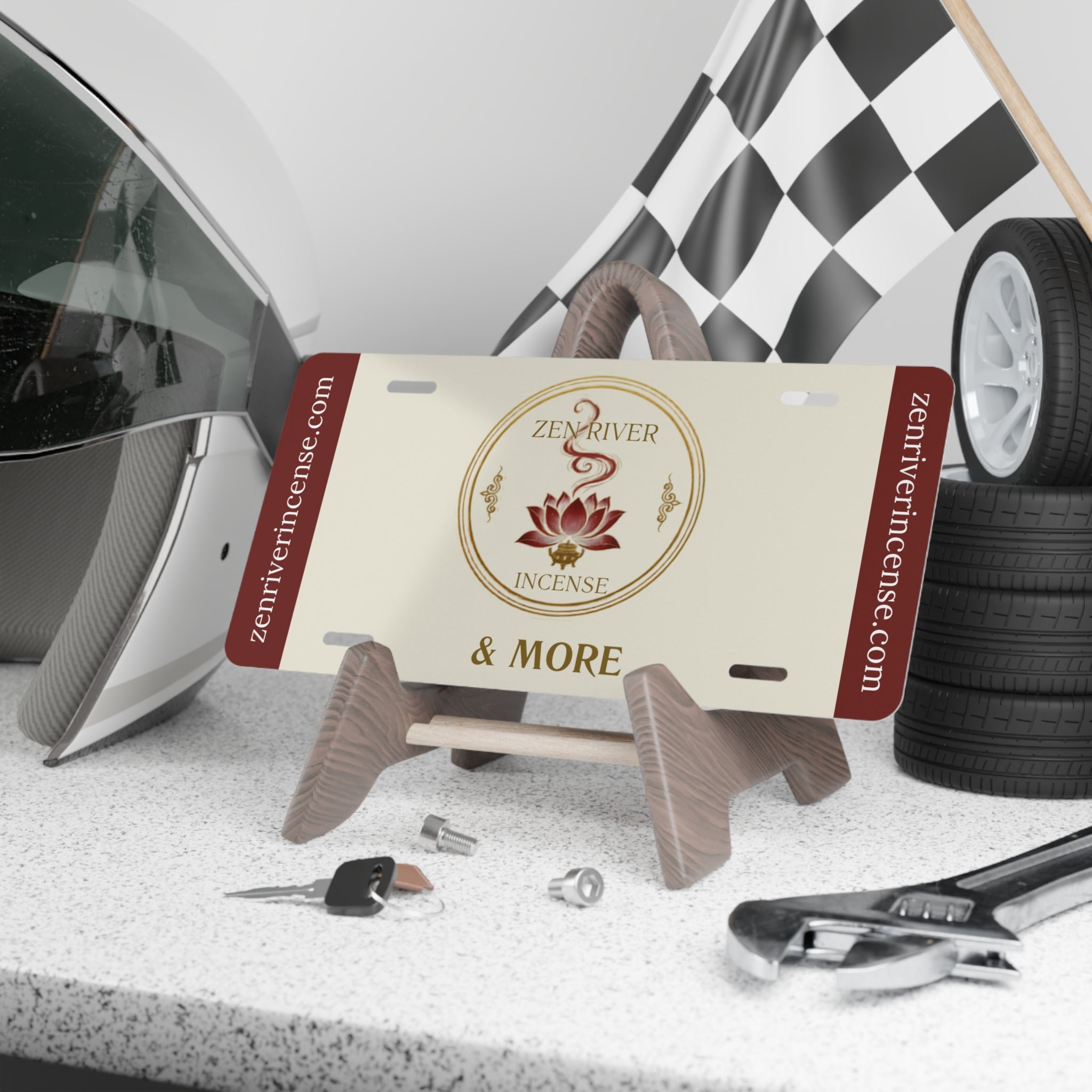 Decorative Vanity Plate — ZRI Logo & Website