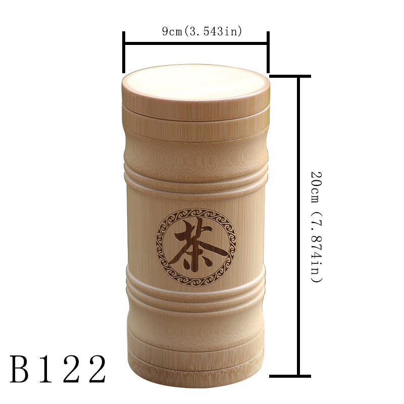 The Four Gentlemen | Hand-Carved Bamboo Tea Caddy
