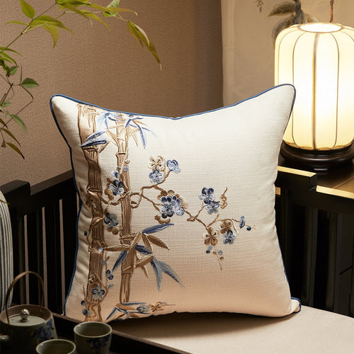 Beautiful Chinese Design Cotton Linen Pillowcase