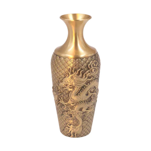 Brass Fish Leaping Over the Dragon Gate Copper Vase