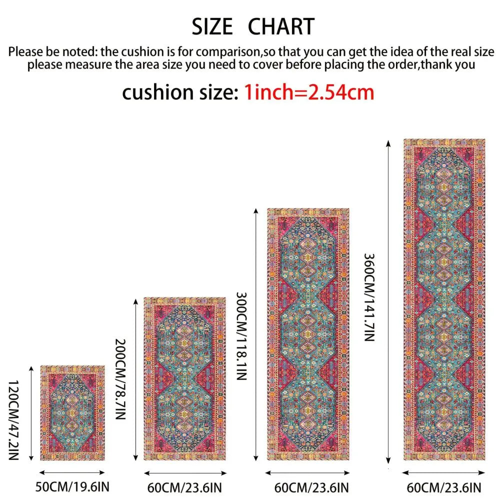 Vikama Vintage Persian Corridor Rug – Indoor/Outdoor Runner & Non-Slip Mat