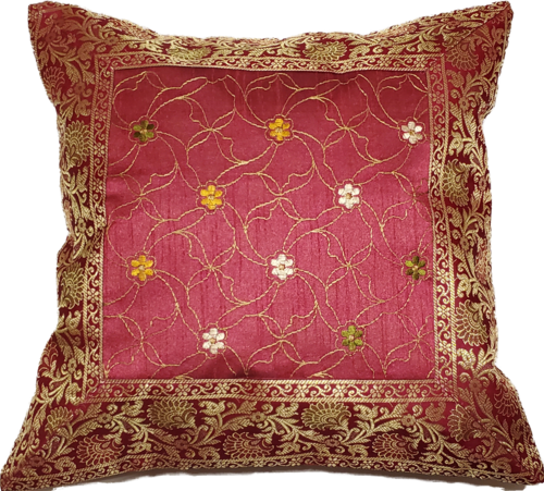Jacquard Embroidered Design Patchwork Cushion Cover Home Accent