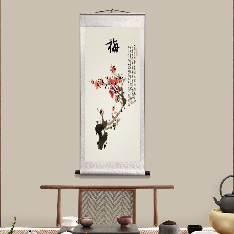 The 'Four Gentlemen' Traditional Rice Paper Scroll Paintings