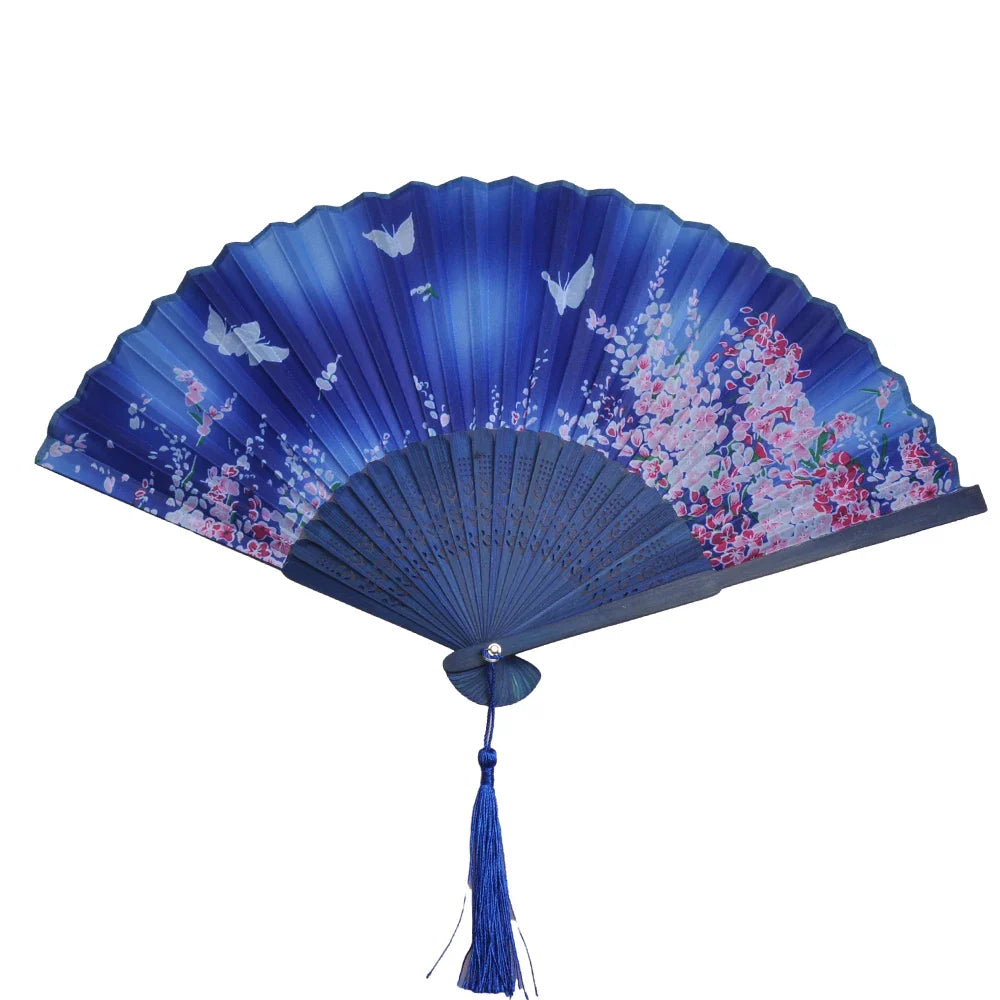 Bamboo Folding Hand Fan – Traditional Asian Art Decor Gift