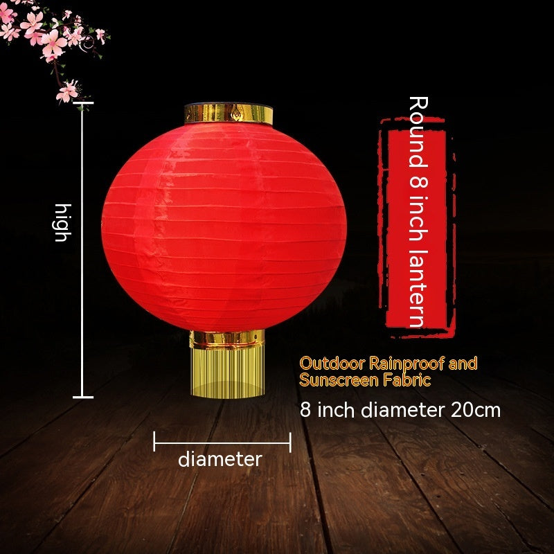 Outdoor Red Chinese Lantern – Waterproof Round Hanging Lantern (Multiple Sizes)