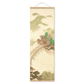 Antique Chinese Hand-Painted Landscape Scroll, Pine Tree