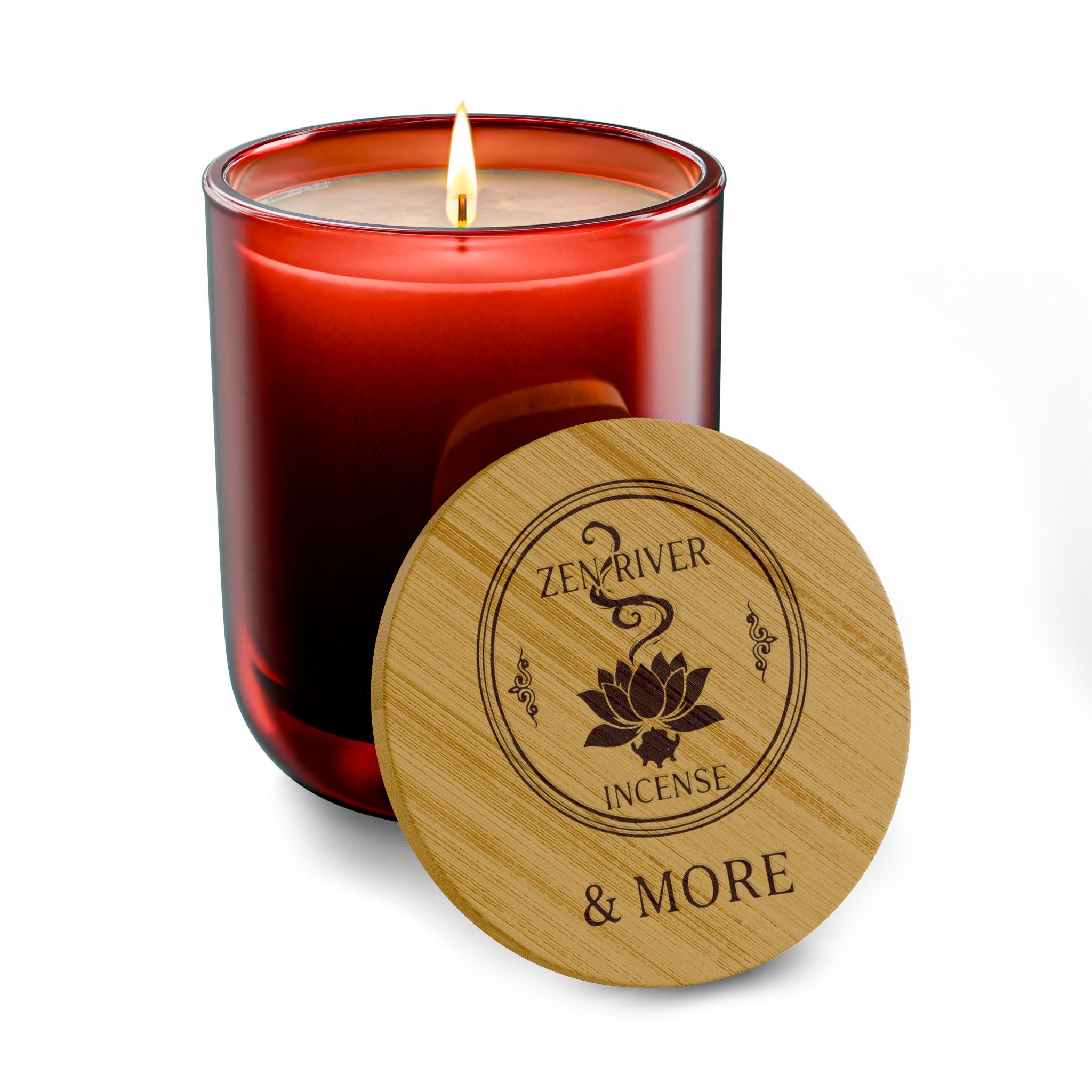 14oz Soy Candle w/ Bamboo Lid, Multiple Scents & Colors — ZRI Logo