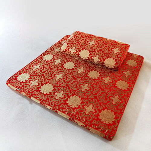 Brocade Zabuton Meditation Cushion – Zen Mat for Practice & Buddha Worship