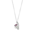 Rainbow Moonstone, Pearl & Pink Chalcedony Pendant Necklace