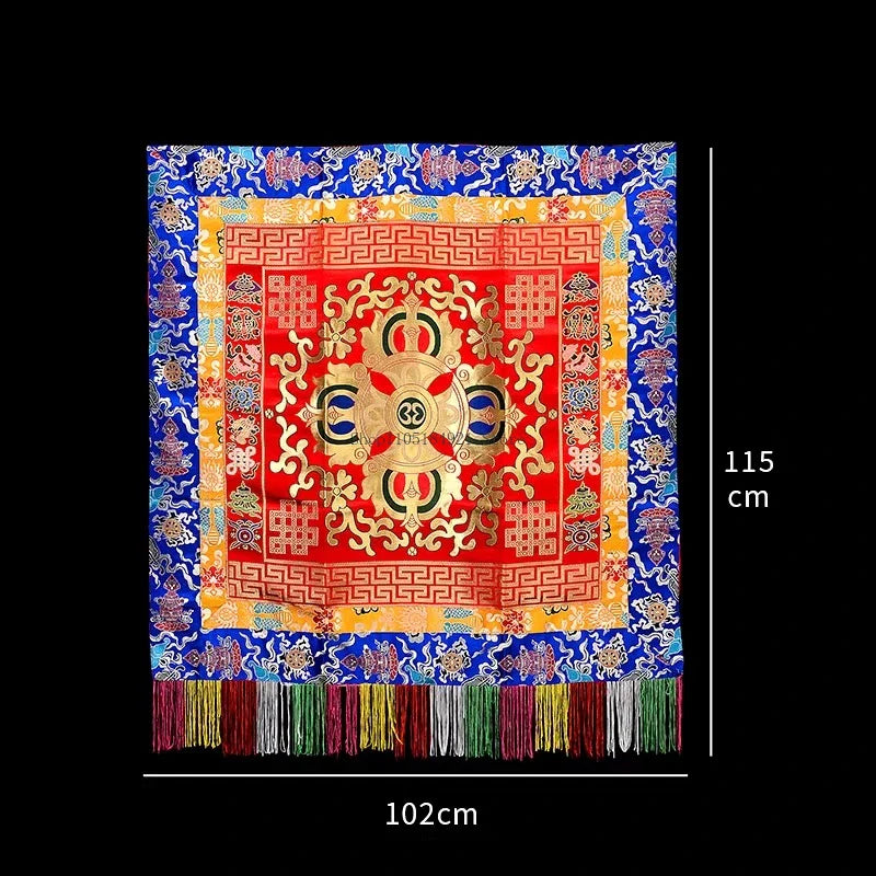 Tibetan Cross Vajra Embroidered Offering Cloth