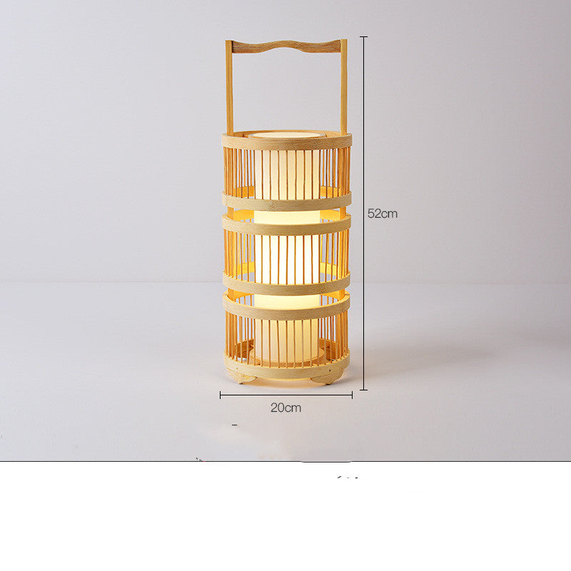 Japanese Bamboo Floor Lamp