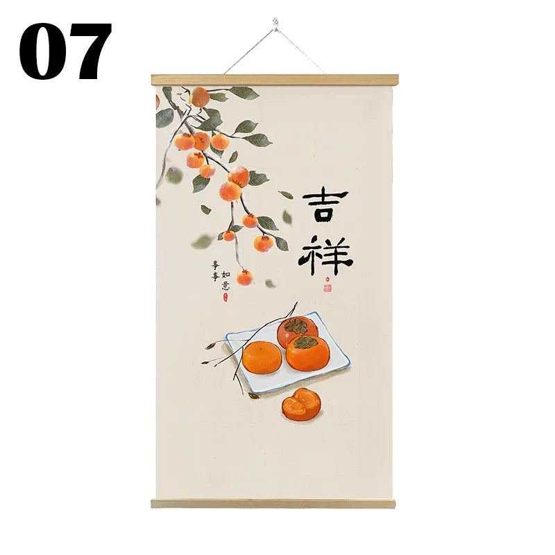 Japanese Ukiyoe Canvas Posters And Prints Home Decoration Painting Wall Art Picture With Solid Wood Hanging Scroll