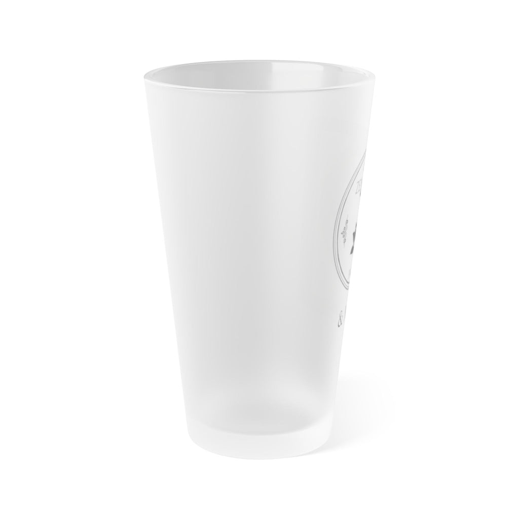 Frosted 16oz Pint Glass —ZRI Logo
