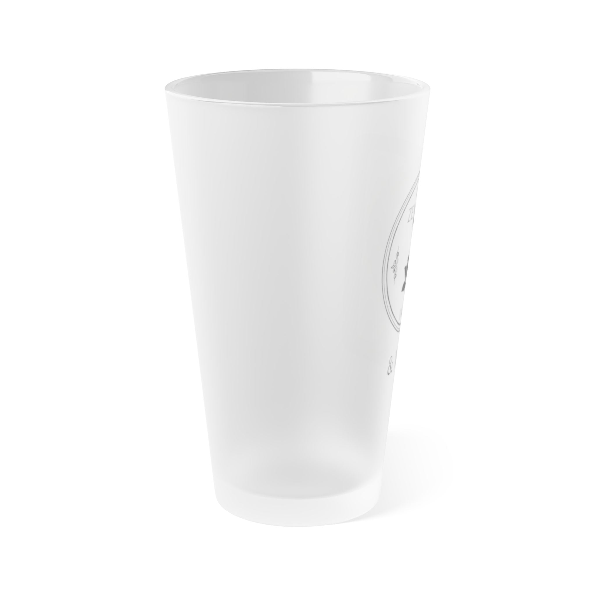 Frosted 16oz Pint Glass —ZRI Logo