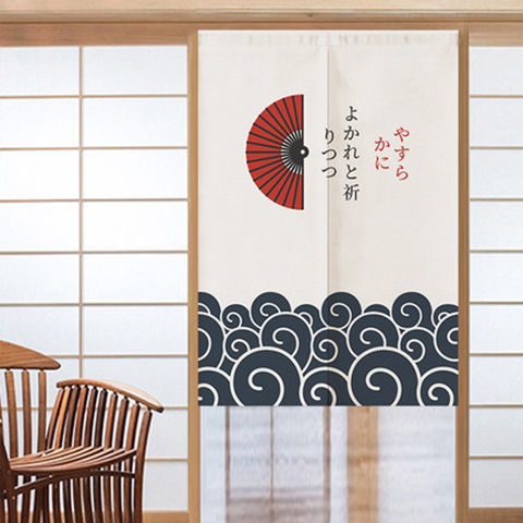 Household Bedroom Room Half Curtain Cotton Linen Fabric Door Curtain
