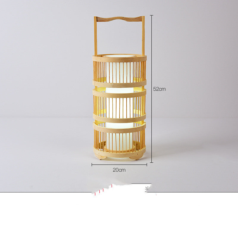 Japanese Bamboo Floor Lamp
