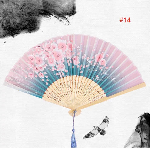 Bamboo Folding Hand Fan – Traditional Asian Art Decor Gift