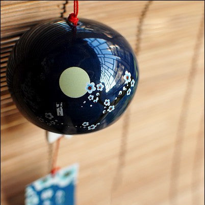 Japanese Cherry Blossom Ceramic Wind Chimes