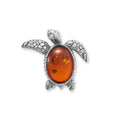 Baltic Amber Sea Turtle Slide Pendant