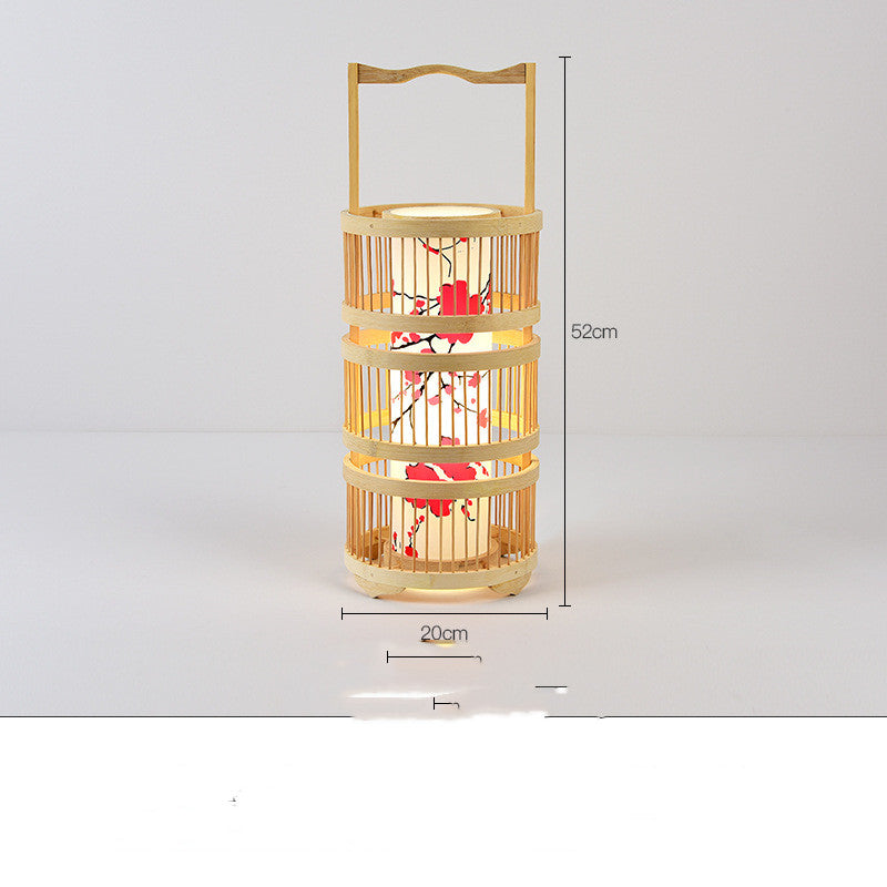Japanese Bamboo Floor Lamp
