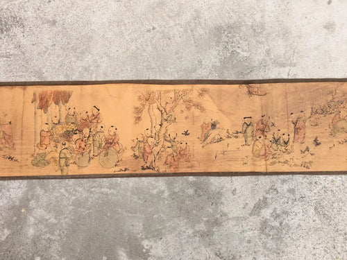 Ancient Chinese Calligraphy Scroll – “Baizi” Picture Scroll (30×405cm)