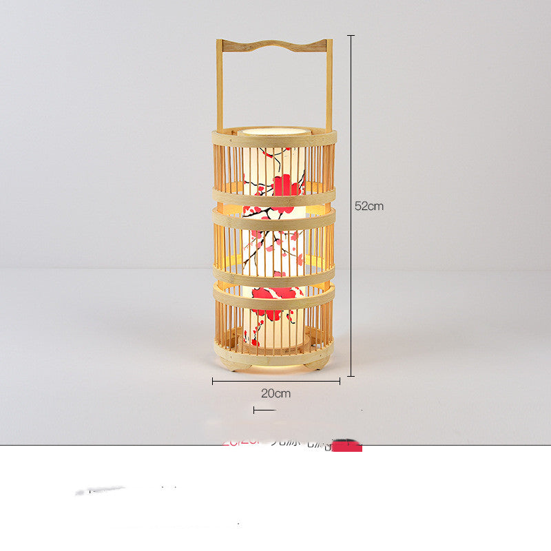 Japanese Bamboo Floor Lamp