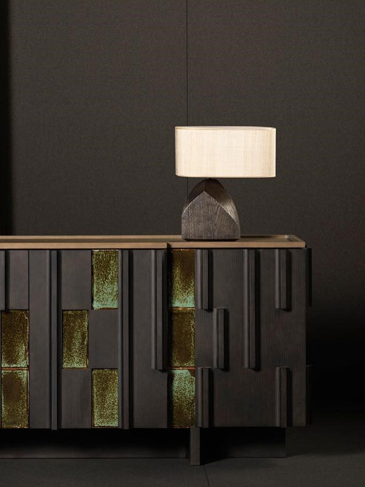 Japanese Wabi-Sabi Resin Table Lamp