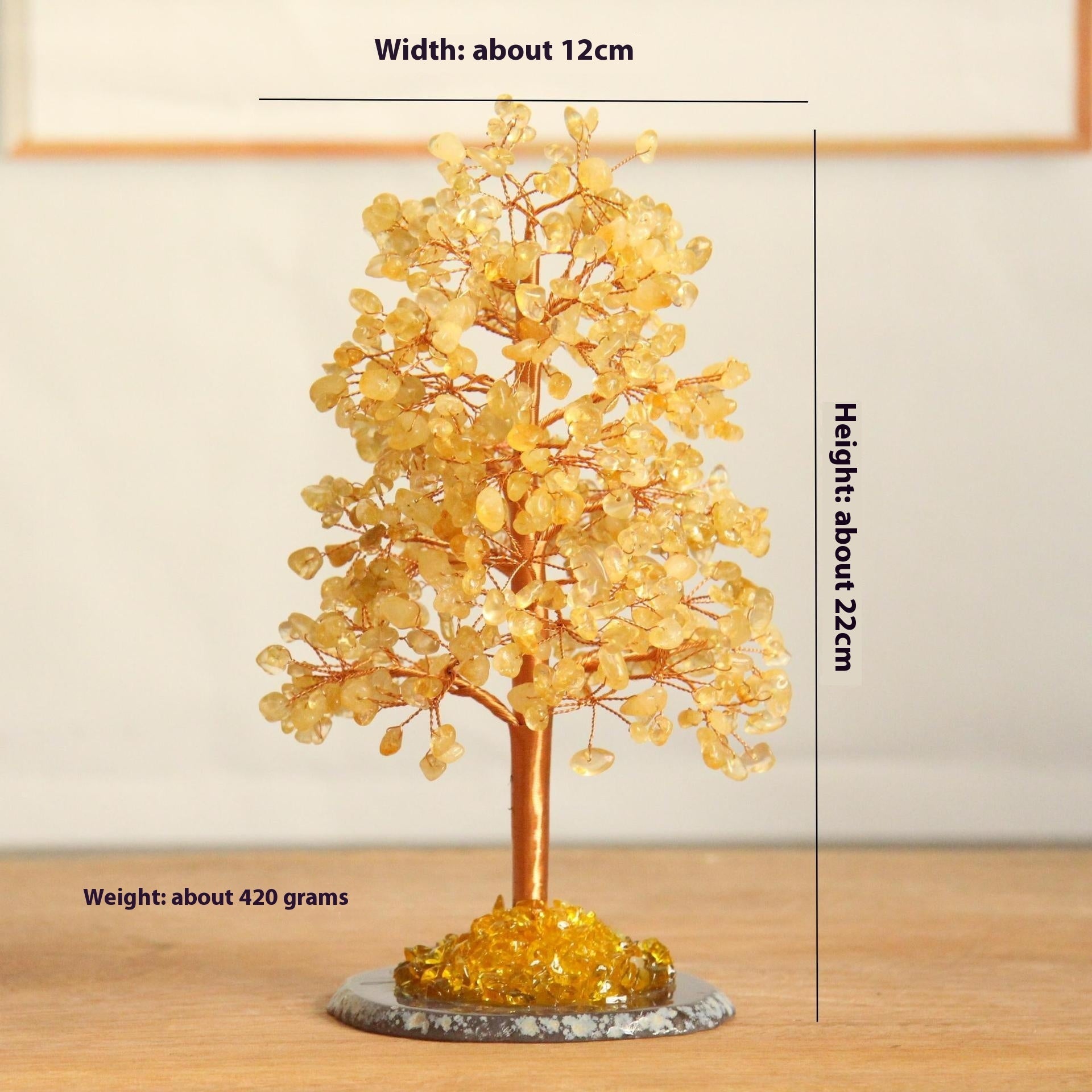 Natural Crystal Money Tree with Pachira Macrocarpa Agate