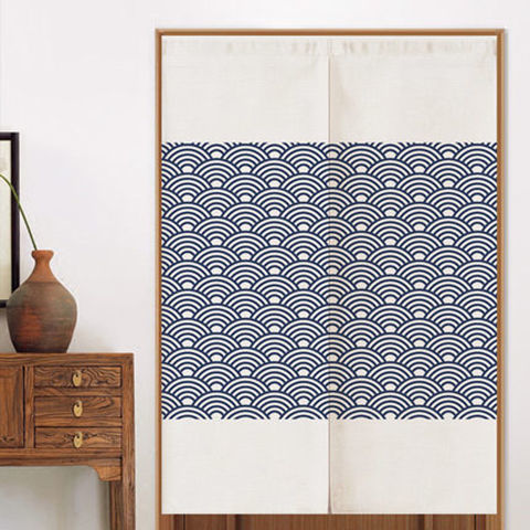 Household Bedroom Room Half Curtain Cotton Linen Fabric Door Curtain