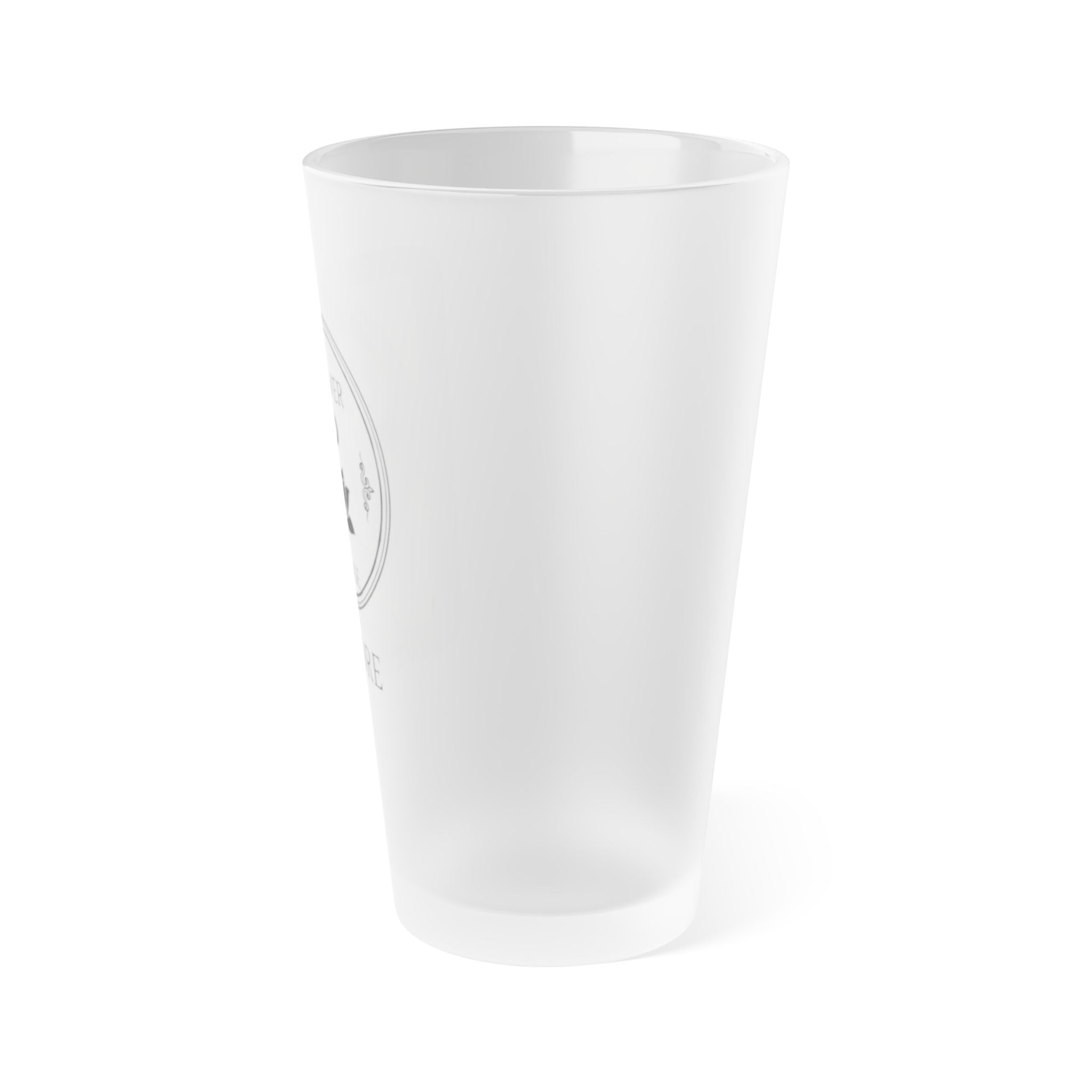Frosted 16oz Pint Glass —ZRI Logo