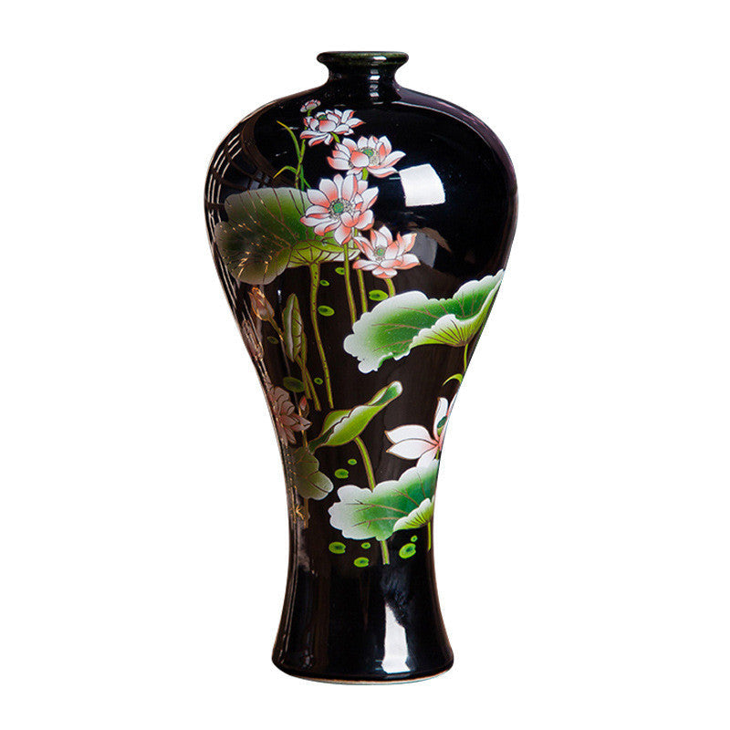 Small Black Pottery Bud Vases – Chinese‑Style Ceramic Ornaments (14 Designs)