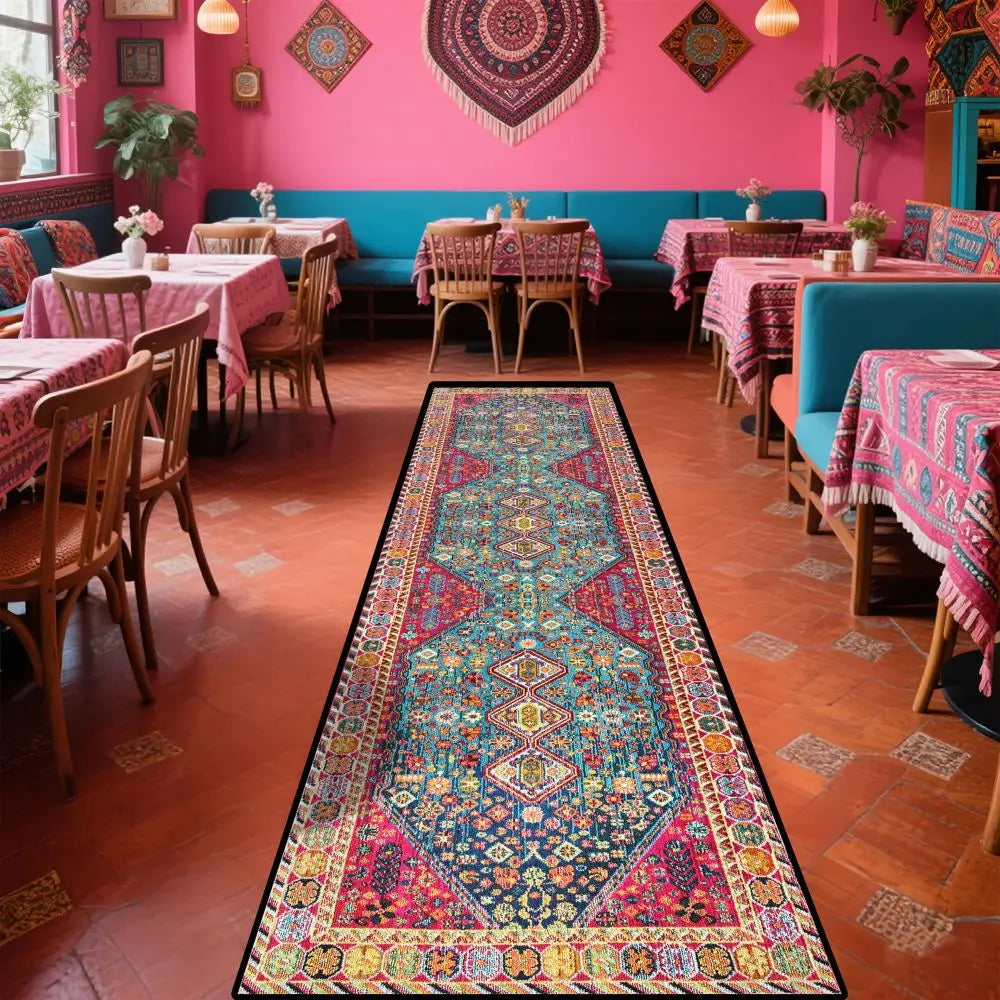 Vikama Vintage Persian Corridor Rug – Indoor/Outdoor Runner & Non-Slip Mat