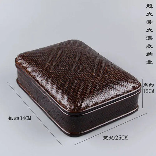 Bamboo & Lacquer Tea Set Storage Box – Chinese Tea Organizer