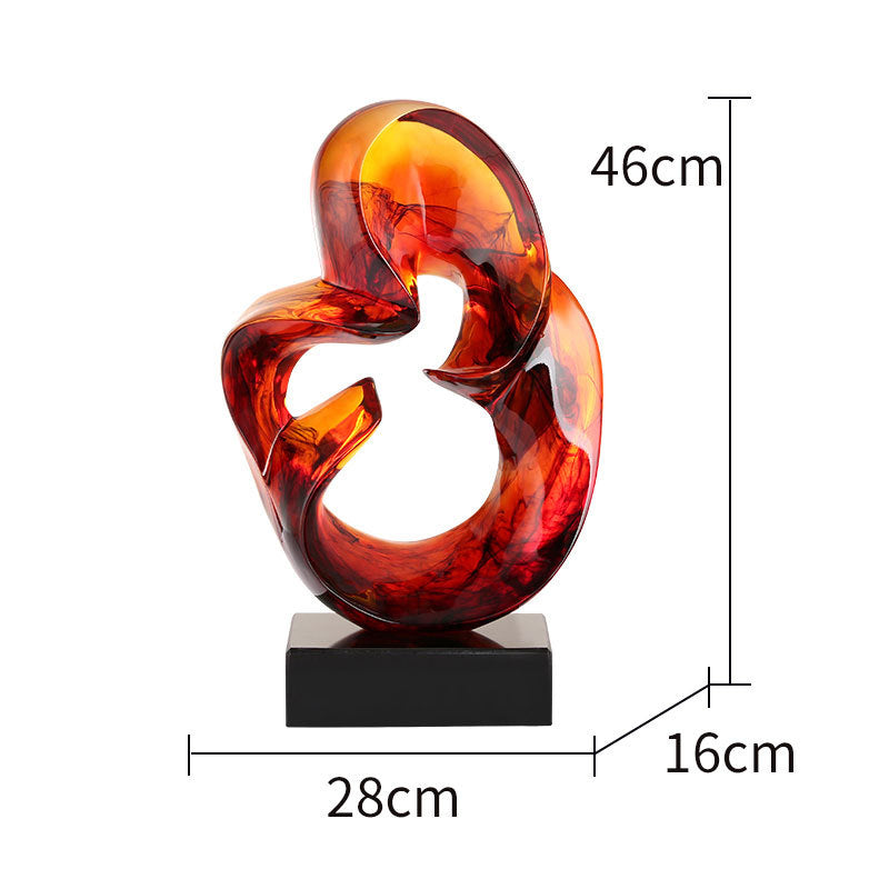 Transparent Resin Glass Art Sculpture – Modern Sculptural Ornament