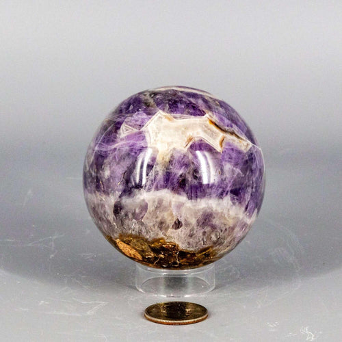 Amethyst Crystal Sphere Polished Purple Natural Stone