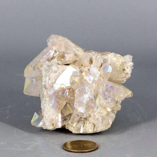 Angel Aura Quartz Crystal Point Cluster Iridescent
