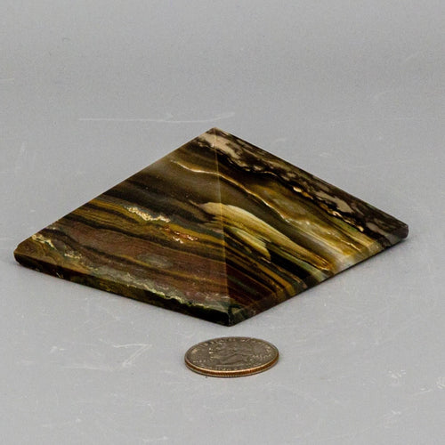 Banded Agate Crystal Pyramid Polished Natural Stone
