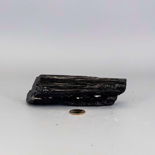 Black Tourmaline Crystal Raw Hunk Elongated Specimen