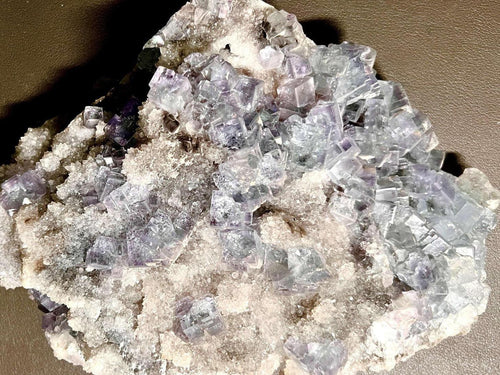 Blue Fluorite Crystal XL Sugar Cube Cluster Specimen