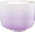8" Color-Frosted Crystal Singing Bowl, Purple, Note B4, Crown Chakra