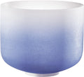 9" Color-Frosted Crystal Singing Bowl, Dark Blue, Note A4, Brow Chakra
