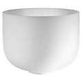 12" White-Frosted Crystal Singing Bowl, Note F3, Heart Chakra