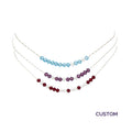 Custom Swarovski Crystal Spells YOUR Words In Morse Code ~ Sterling Silver Necklace