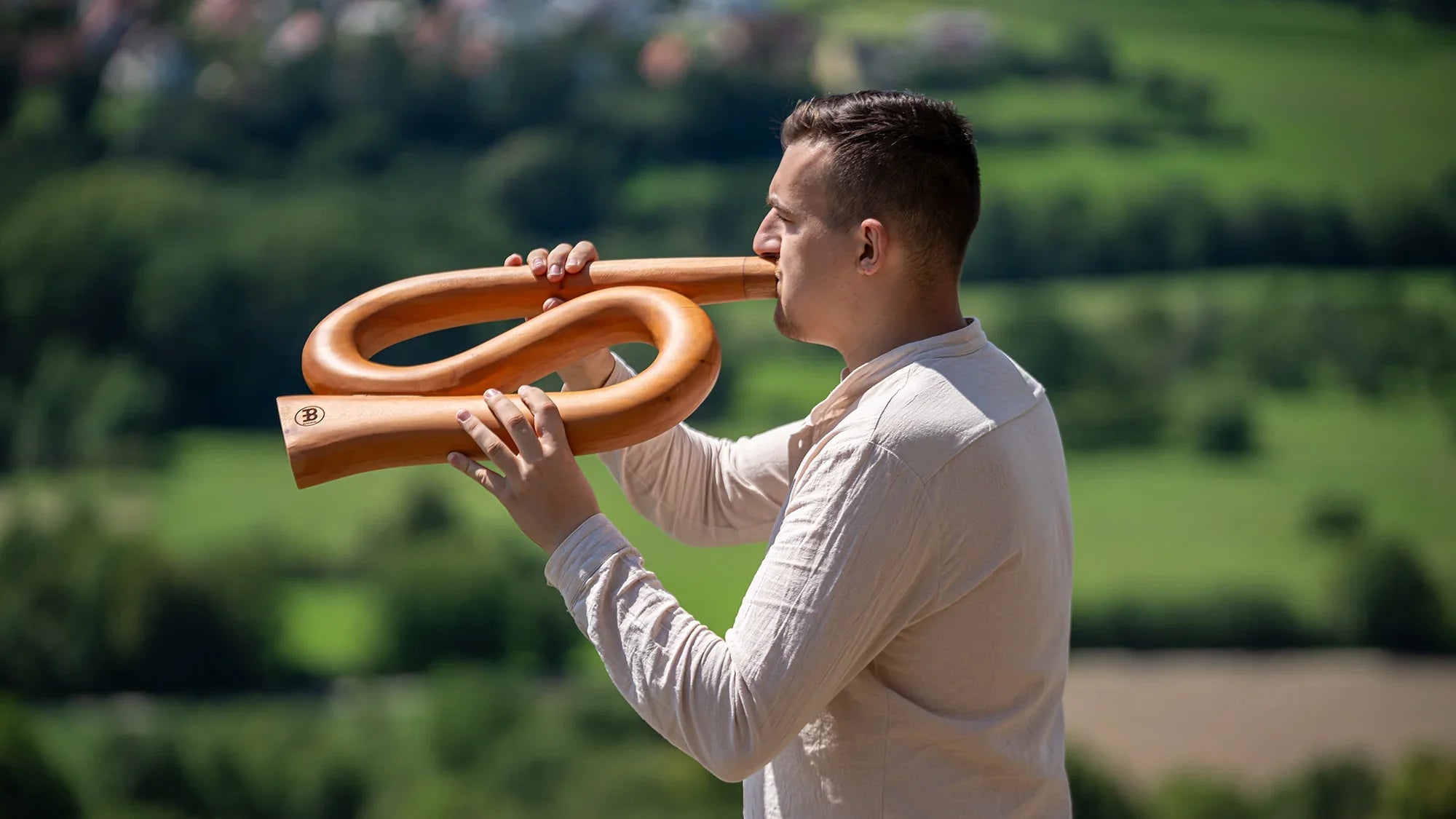 S-Shaped Pro Didgeridoo, Tuning C, Natural