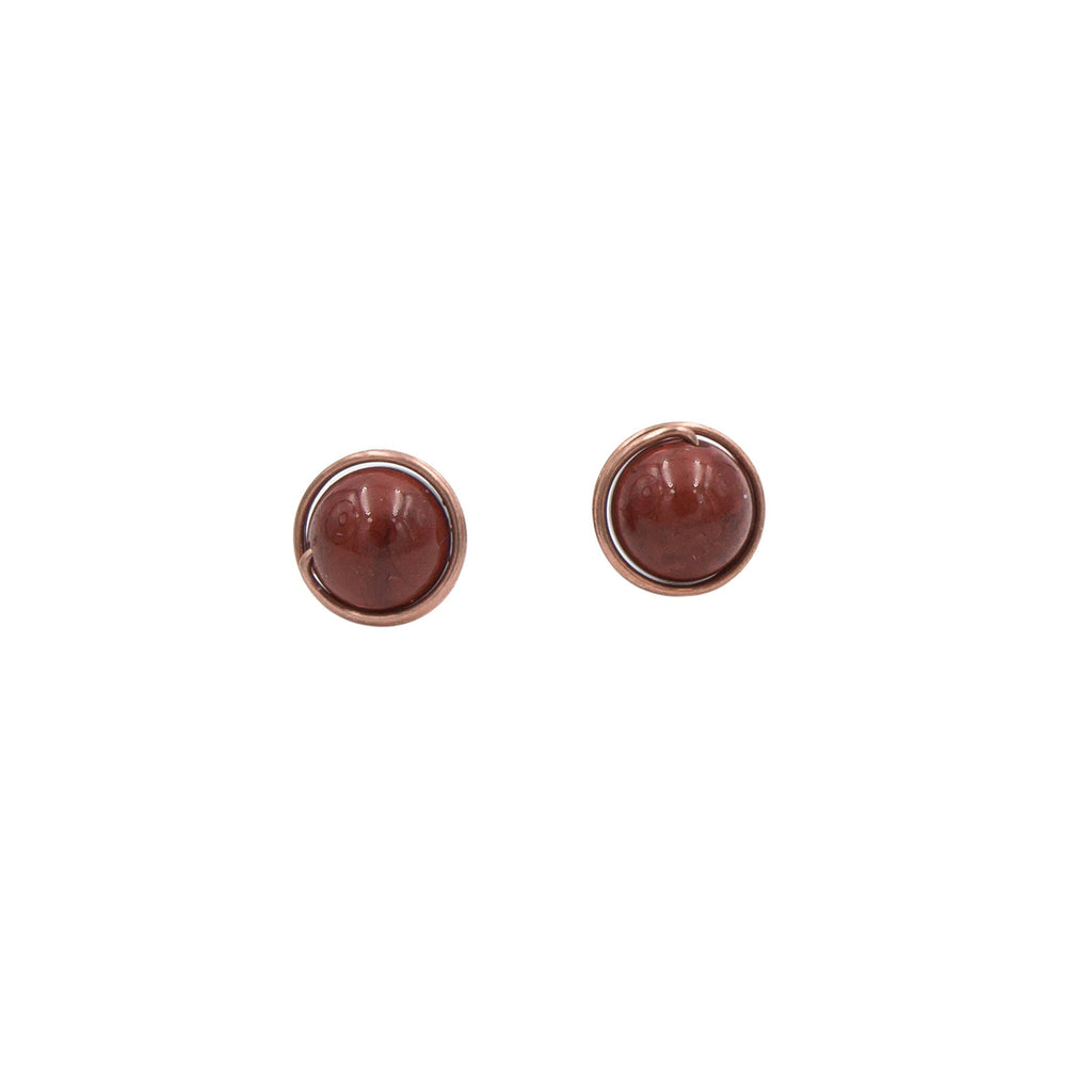 Copper Wrapped Red Jasper Nests