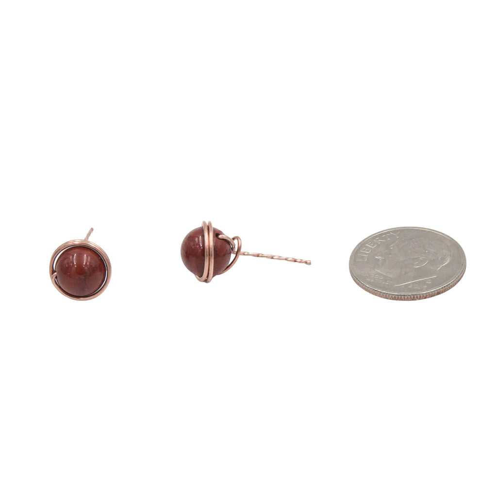 Copper Wrapped Red Jasper Nests