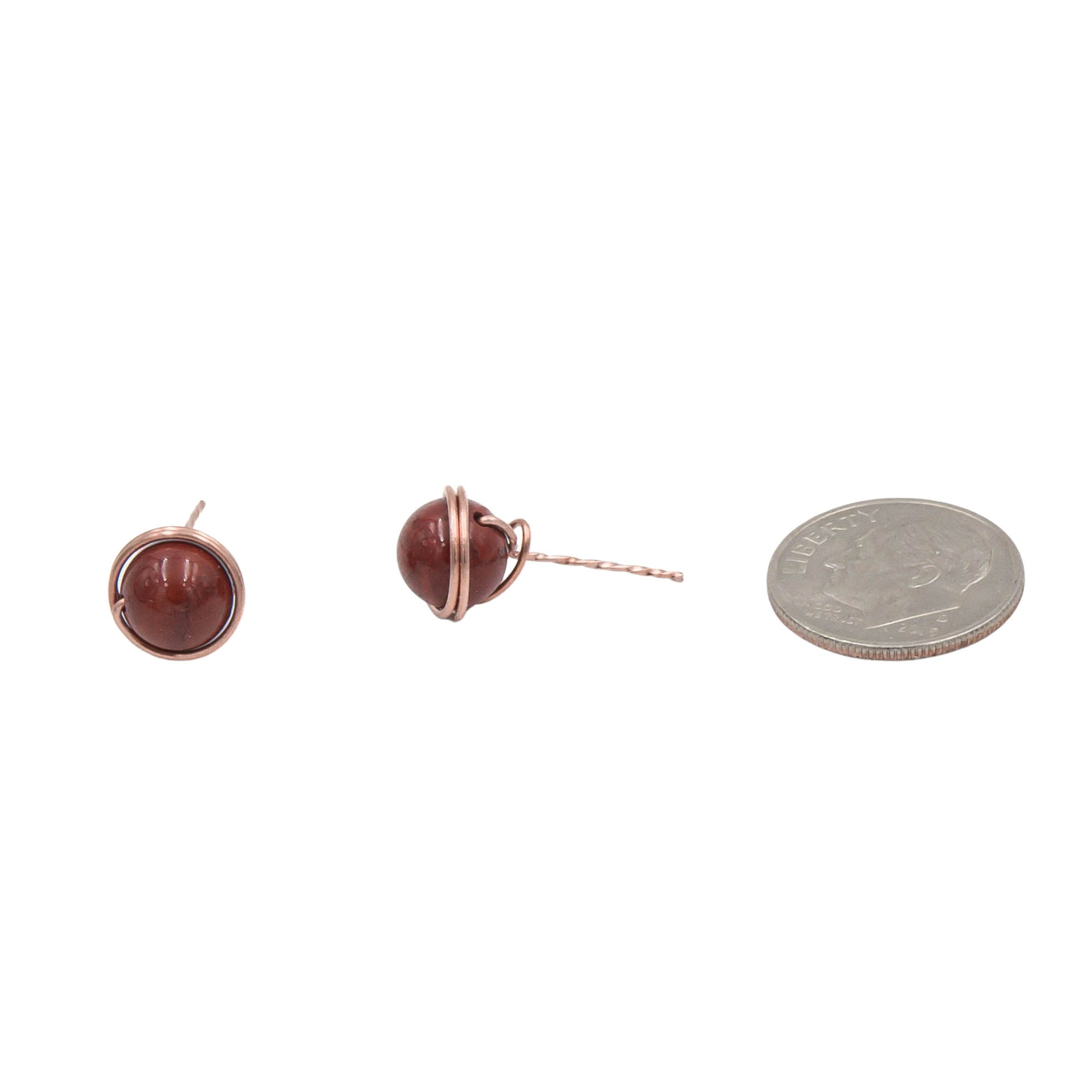 Copper Wrapped Red Jasper Nests