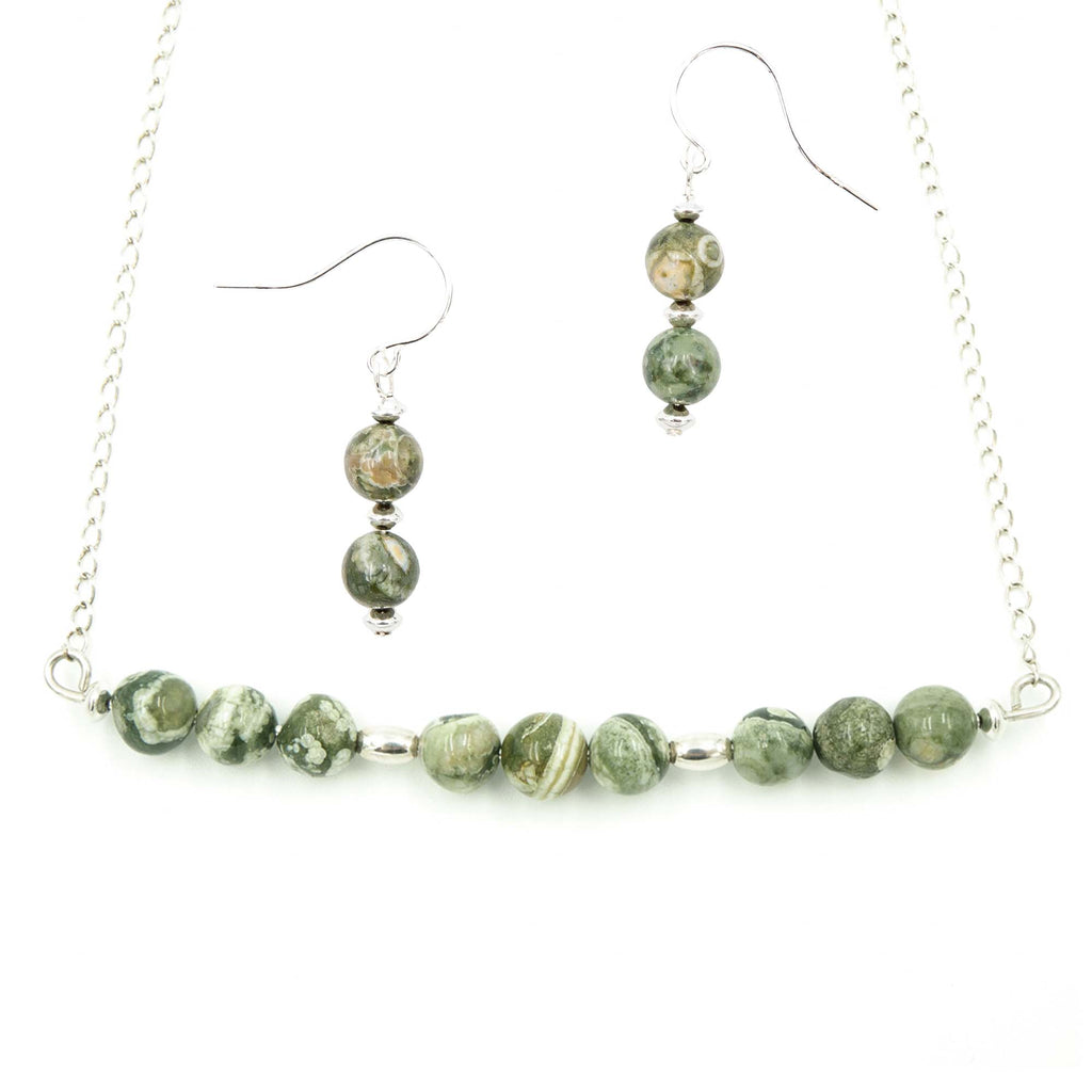 Rainforest Jasper ~ Necklace & Earrings Set
